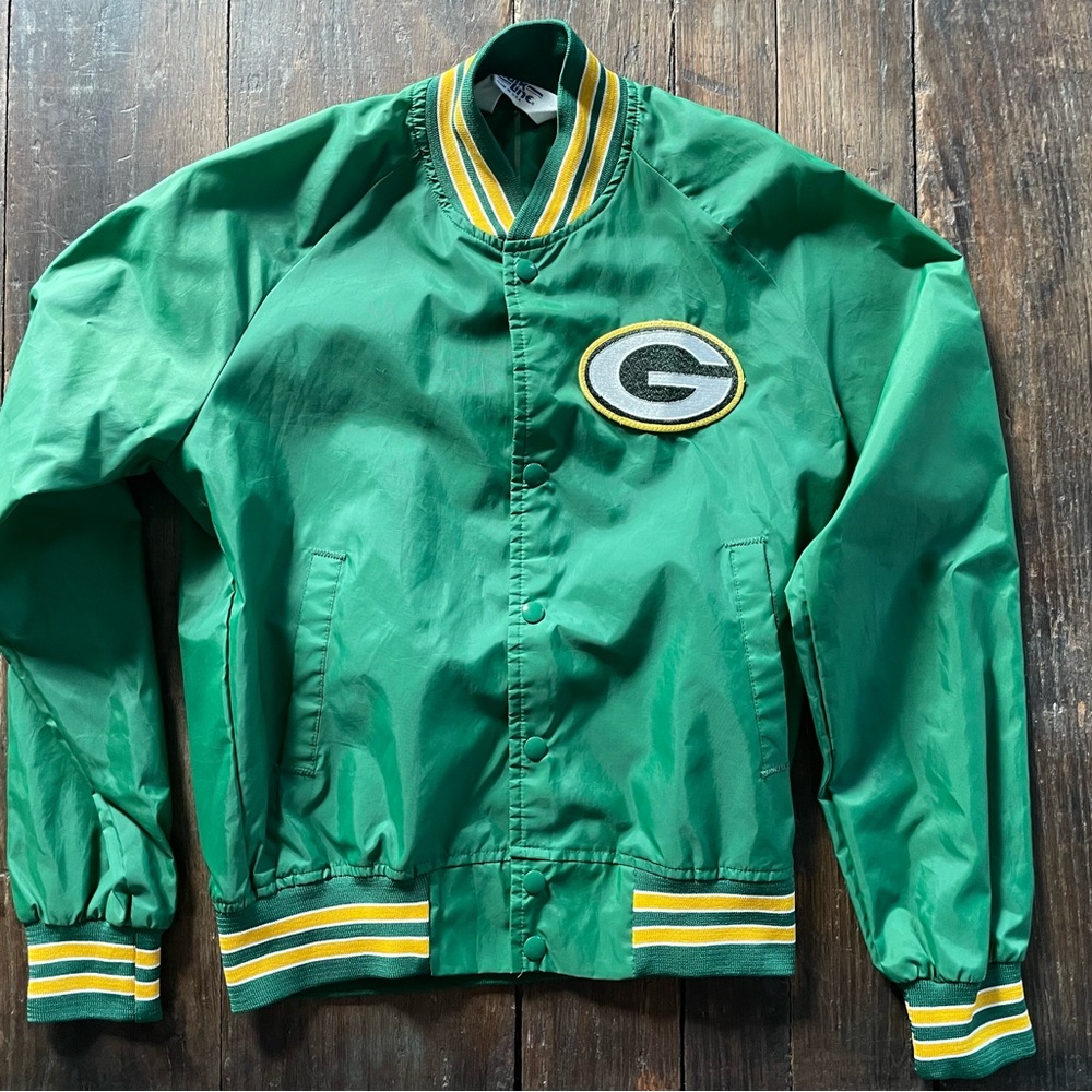 Vintage Chalk Line Green Bay Packers Satin Bomber Jacket